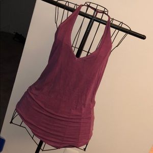 Maroon strappy tank top